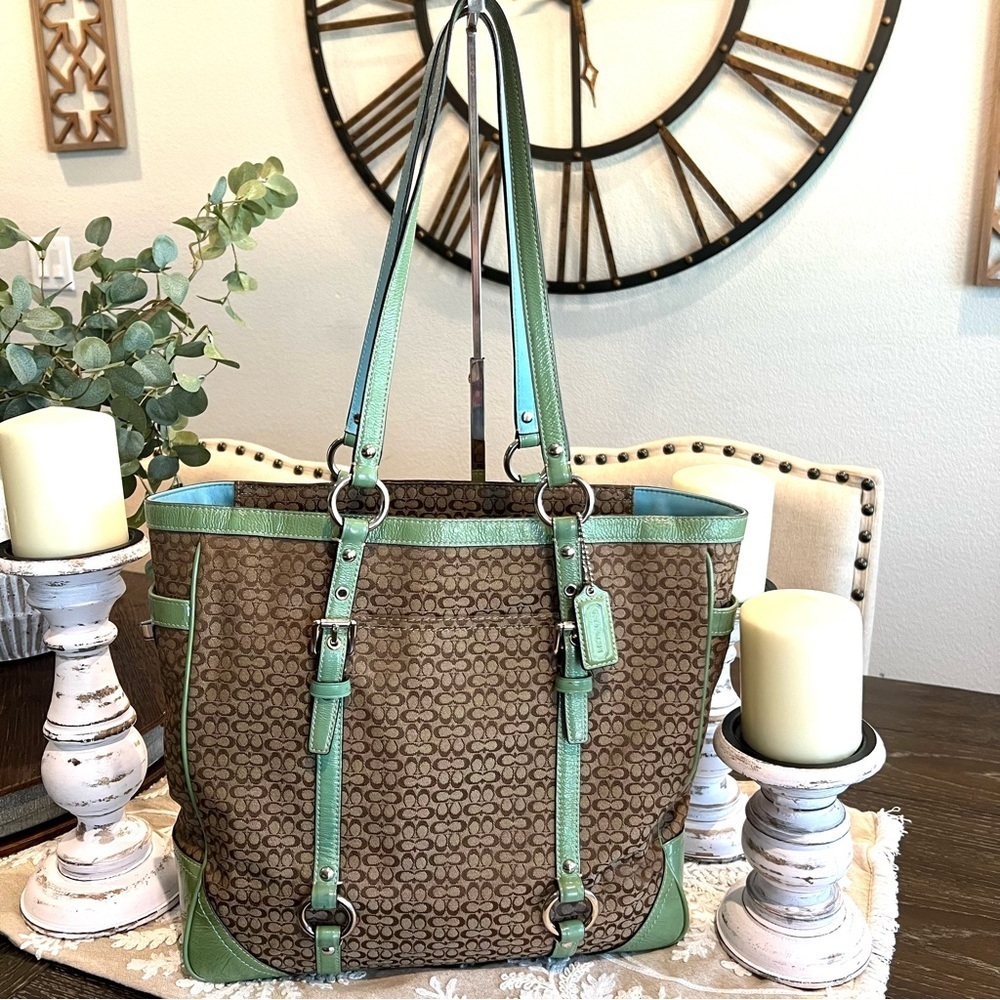 Coach Gallery Signature Jacquard Satchel (F12346)